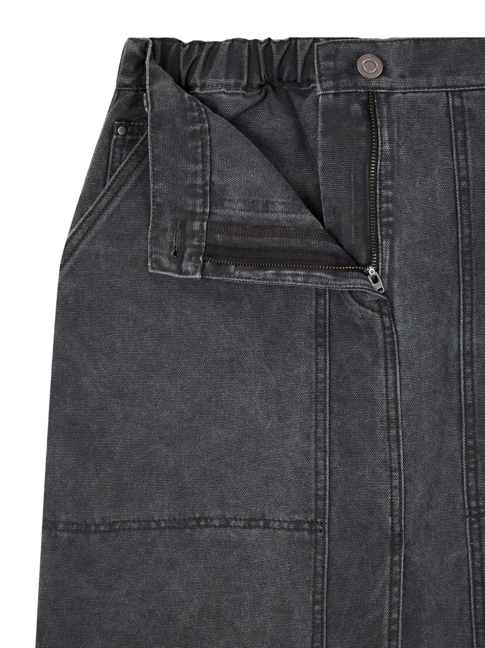 STUDIO TOMBOY Denim rok met dubbele zak Zwart
