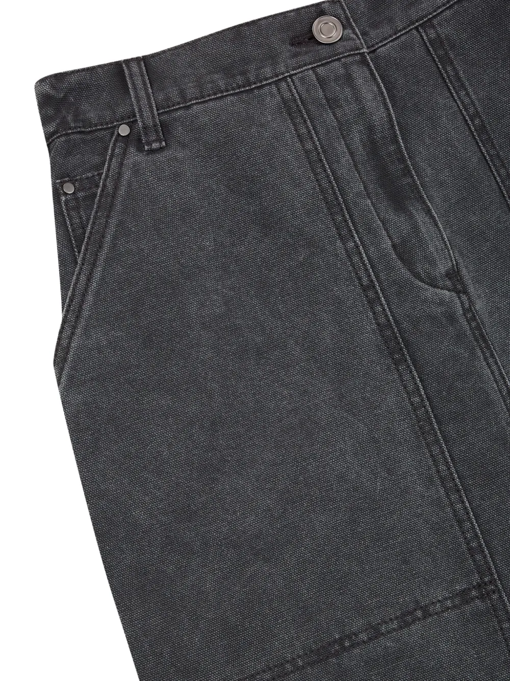 STUDIO TOMBOY Denim rok met dubbele zak Zwart
