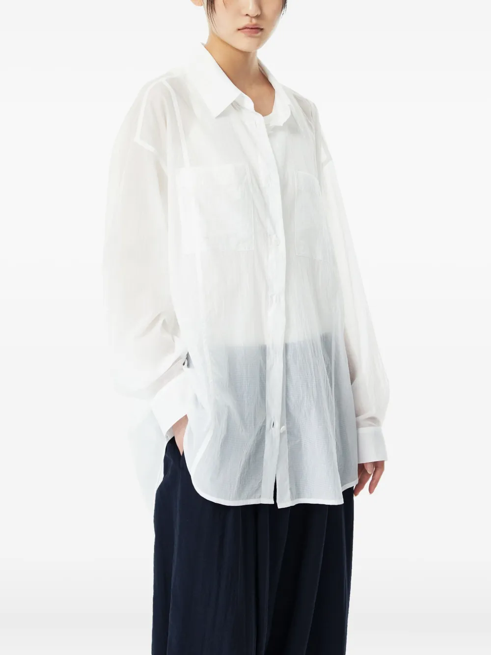 STUDIO TOMBOY Blouse met borstzak - Wit