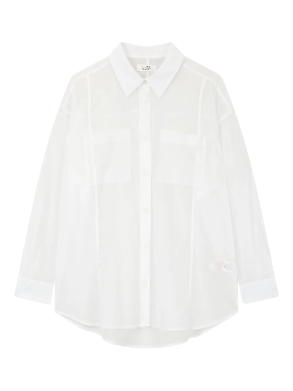 Studio Tomboy Chest-pockets Shirt In White