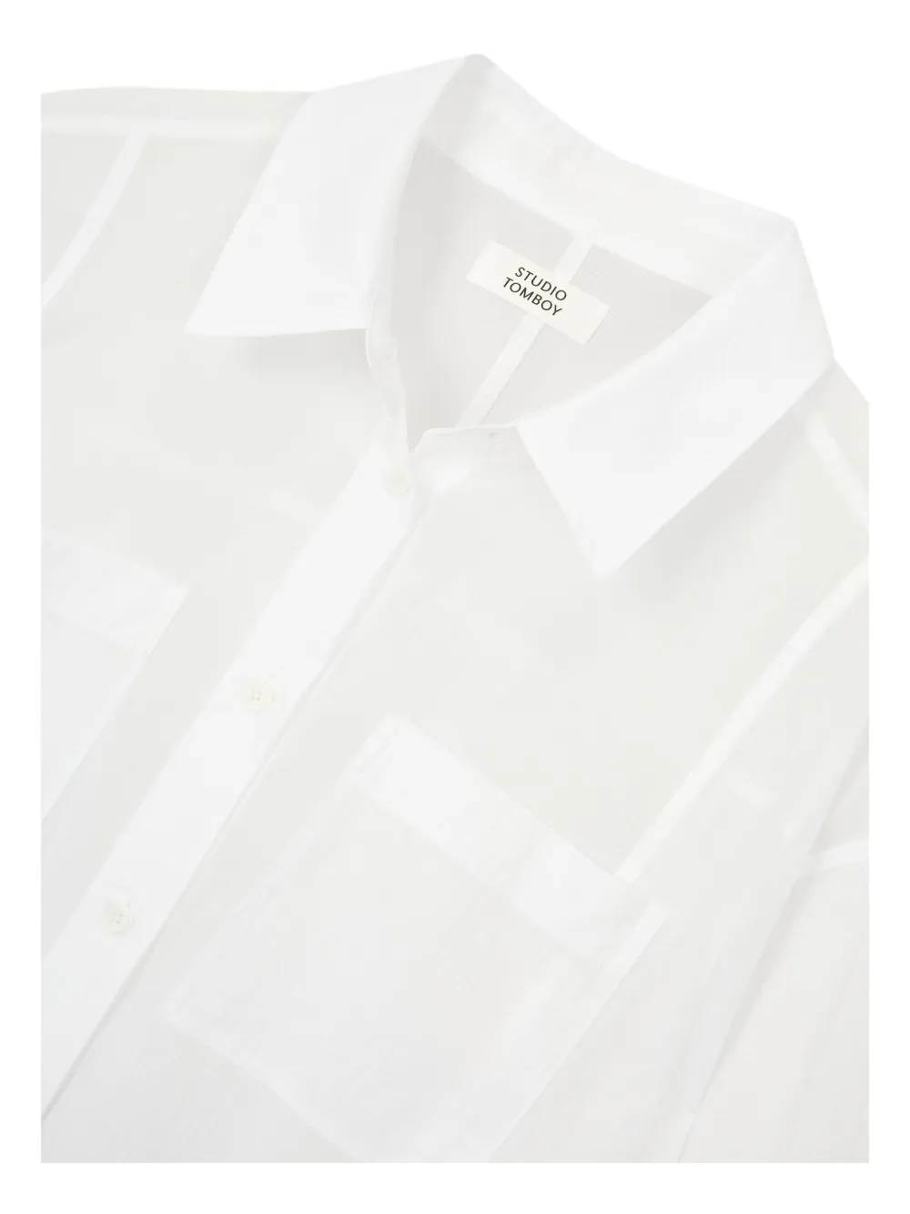 Studio Tomboy Chest-pockets Shirt In White
