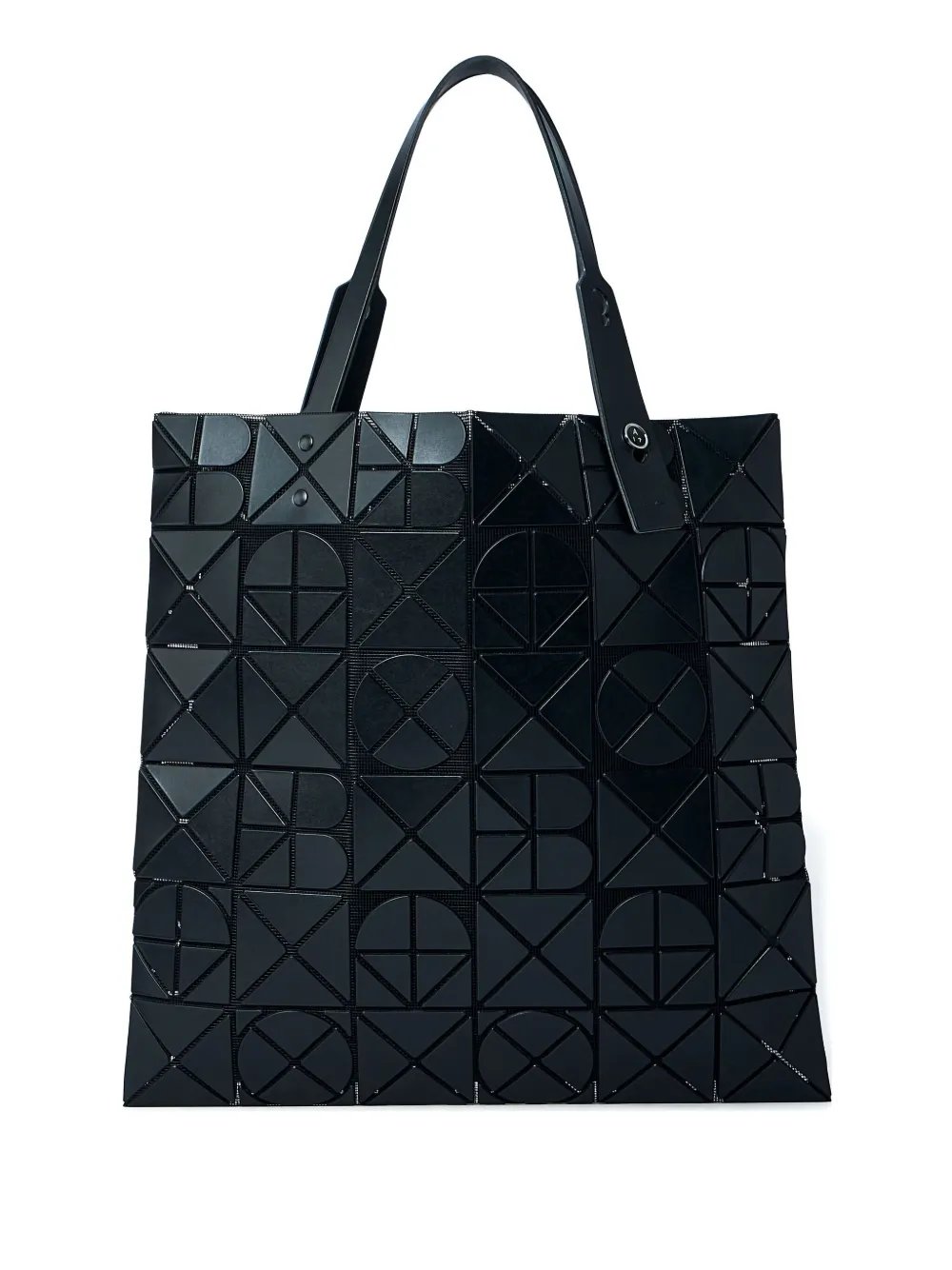 Font triangular-tile tote bag