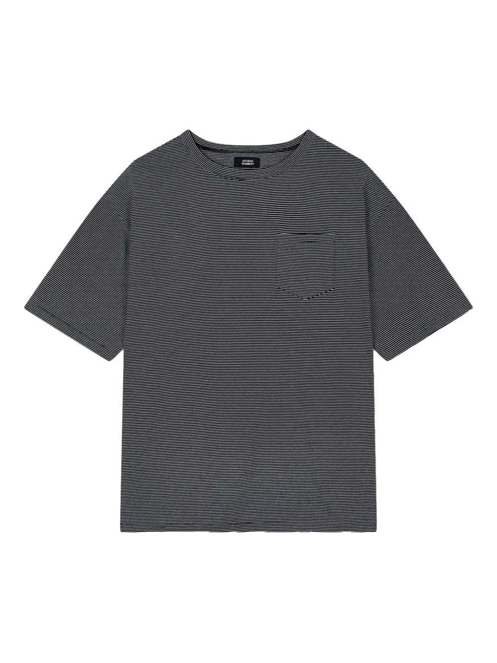 STUDIO TOMBOY ストライプ Tシャツ - ブラック STUDIO TOMBOY ストライプ Tシャツ - ブラック