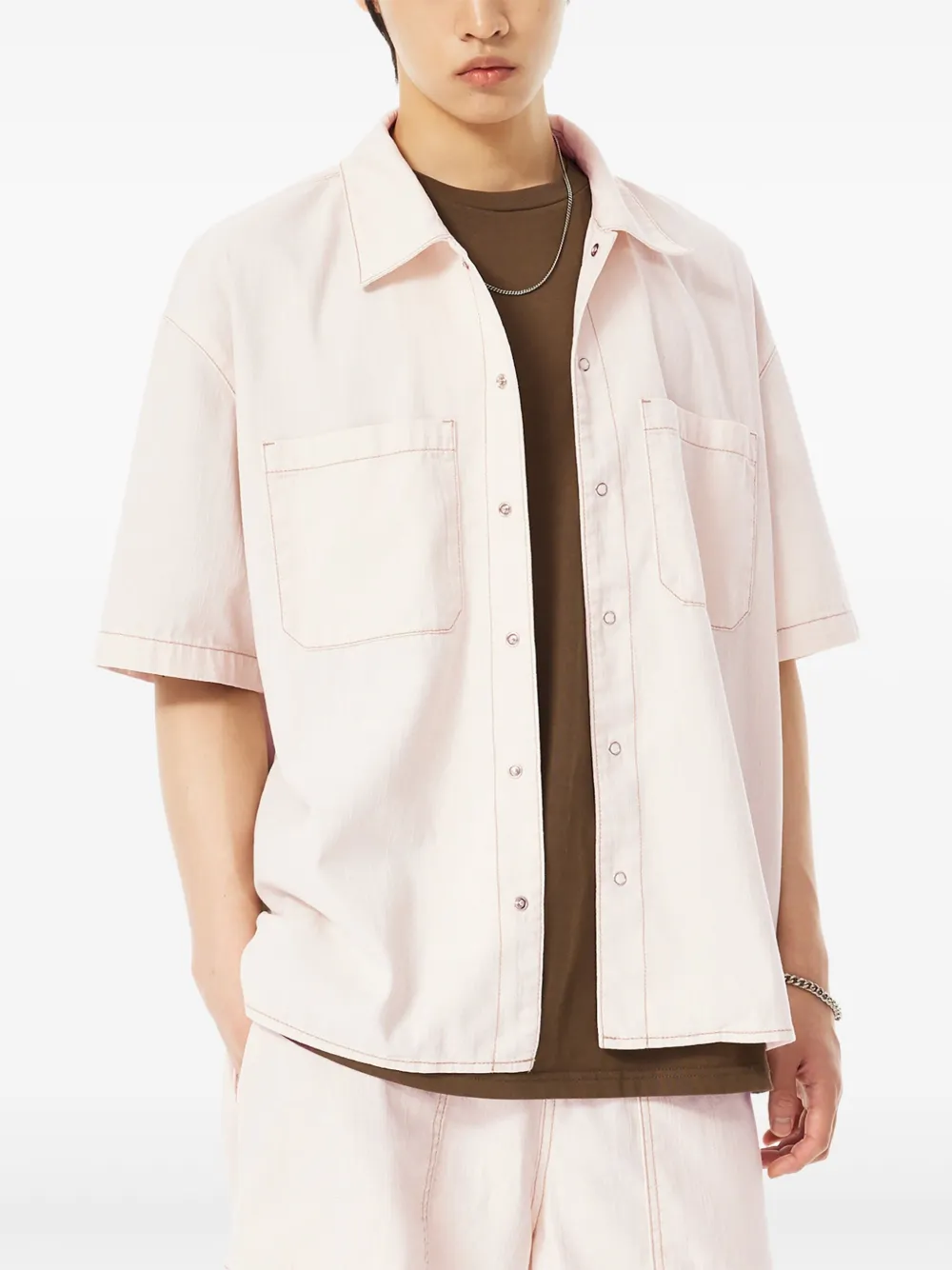 TOMBOY Overhemd van katoenblend - Beige