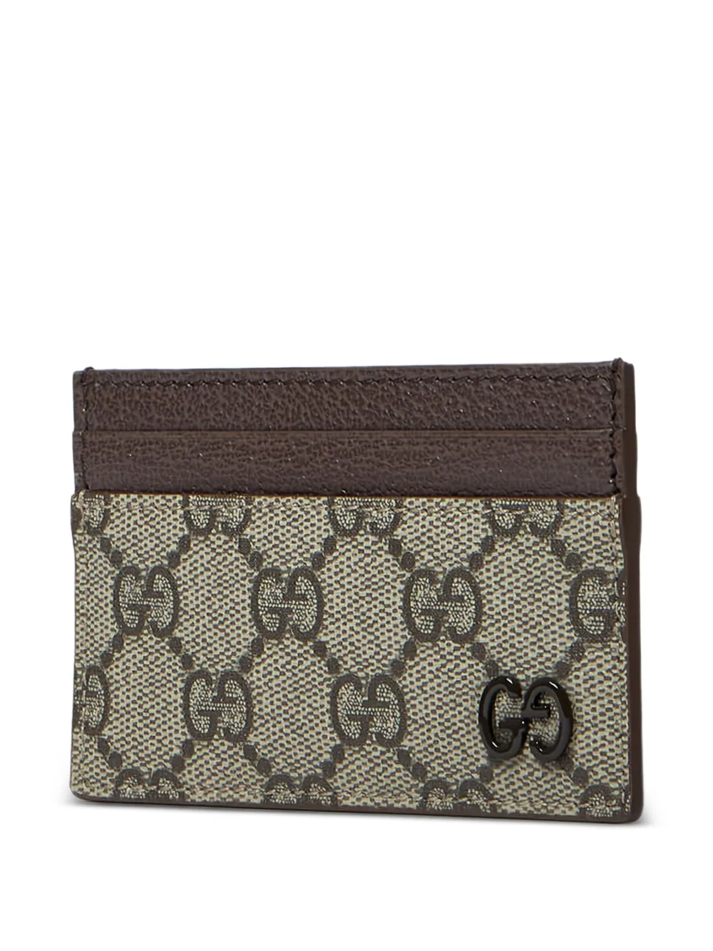 Gucci GG canvas pasjeshouder met logo Bruin