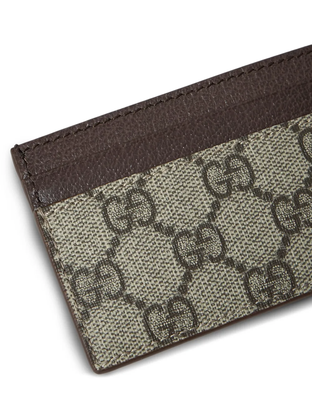 Gucci GG canvas pasjeshouder met logo Bruin