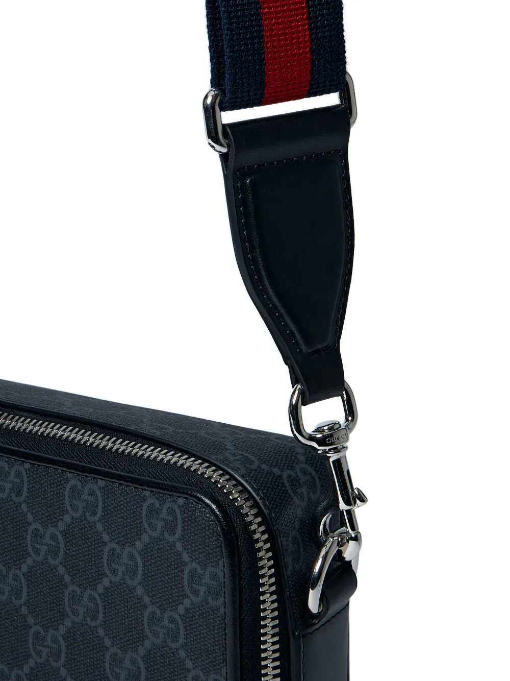 Gucci Messengertas met GG-monogram en rits Zwart