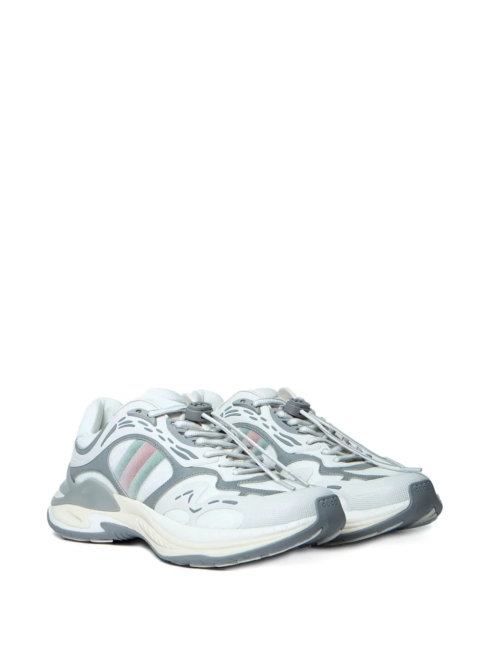 Gucci panelled drawcord trainers White