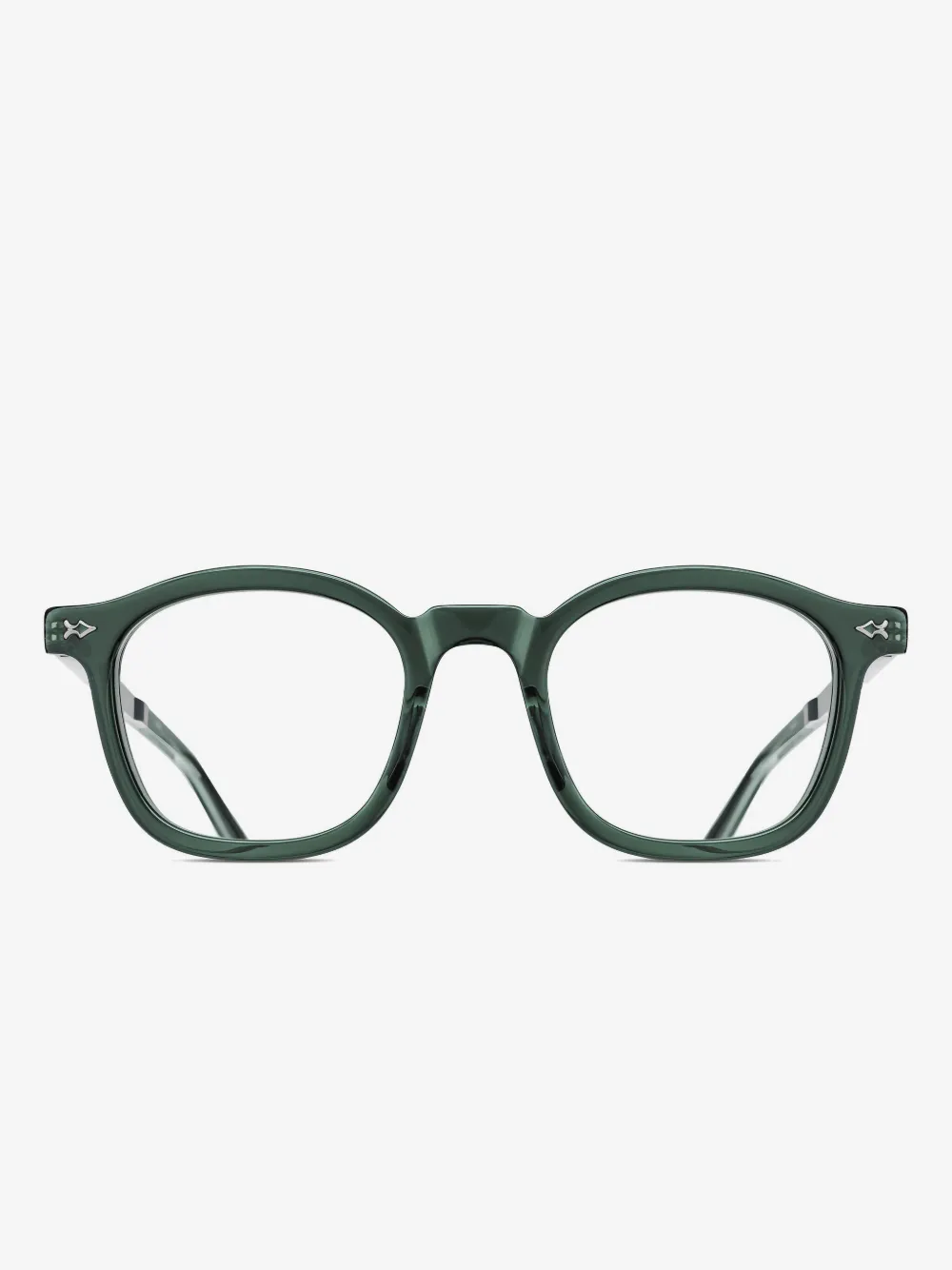 Matsuda round-frame clear-lenses glasses | Green | Image 1