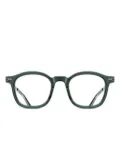 Matsuda round-frame clear-lenses glasses - Green
