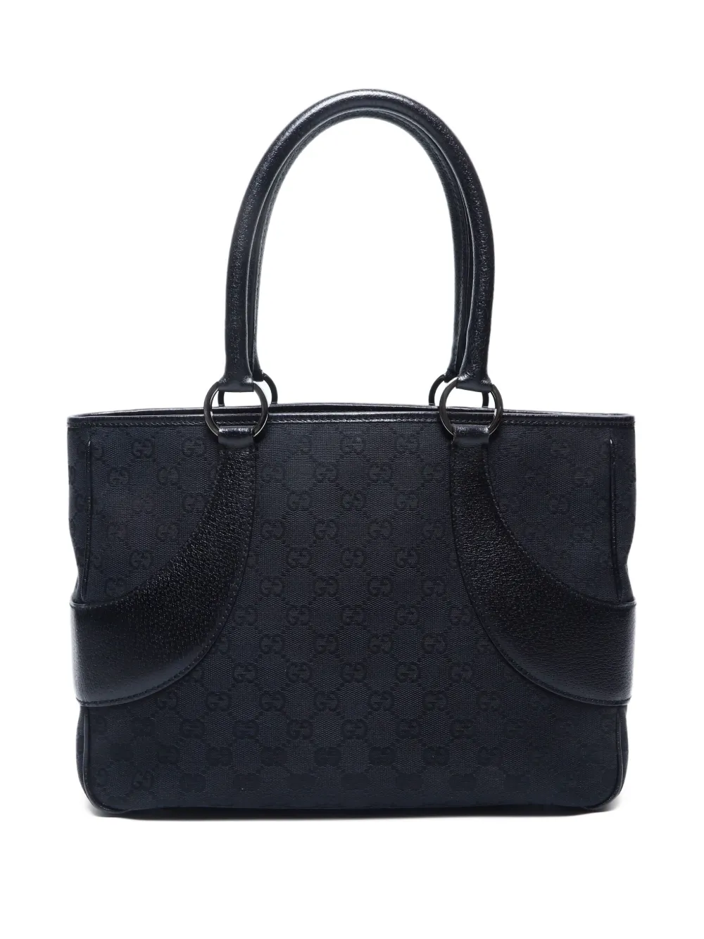 Gucci Pre-Owned 1990-2010 GGキャンバス ハンドバッグ - ブラック Gucci Pre-Owned 1990-2010 GGキャンバス ハンドバッグ - ブラック