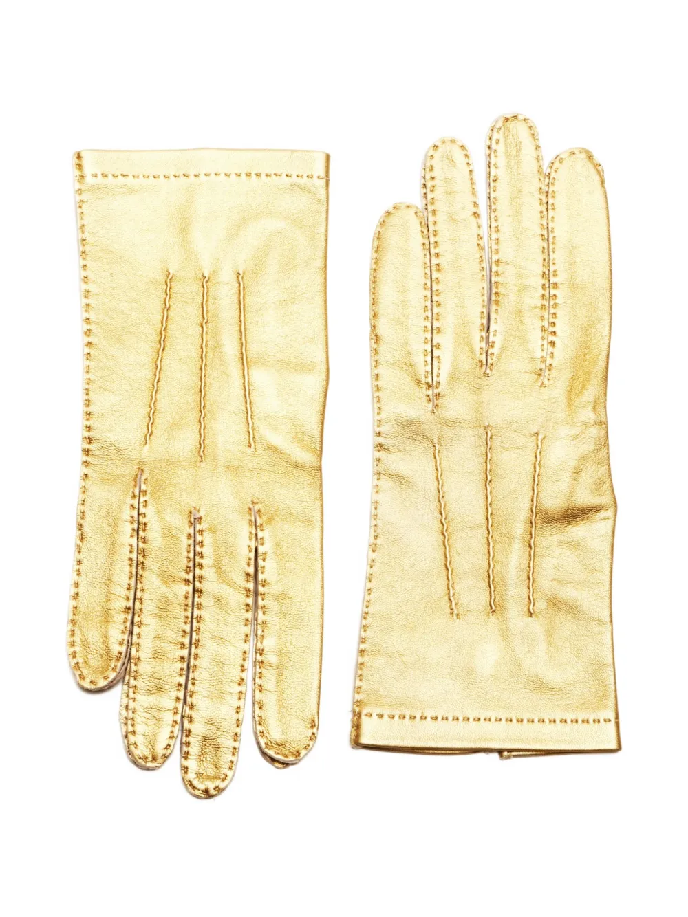 CHANEL Pre-Owned 1990-2000s interlocking CC leather gloves | Image 2