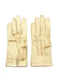 CHANEL Pre-Owned 1990-2000s interlocking CC leather gloves - Gold