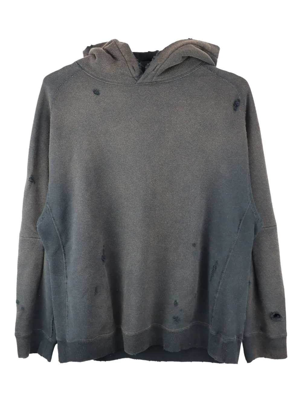 Needles distressed cotton hoodie Zwart