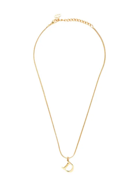 Christian Dior Pre-Owned 1980-1990s Dior Logo necklace