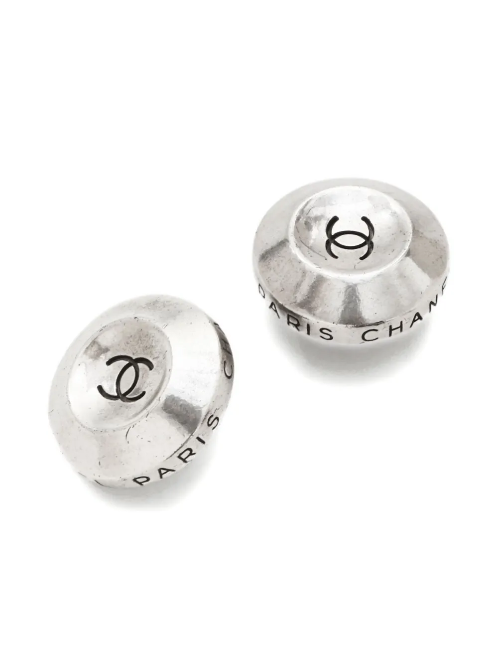 CHANEL Pre-Owned 1996 Round CC Mark clip-on earrings | Image 2