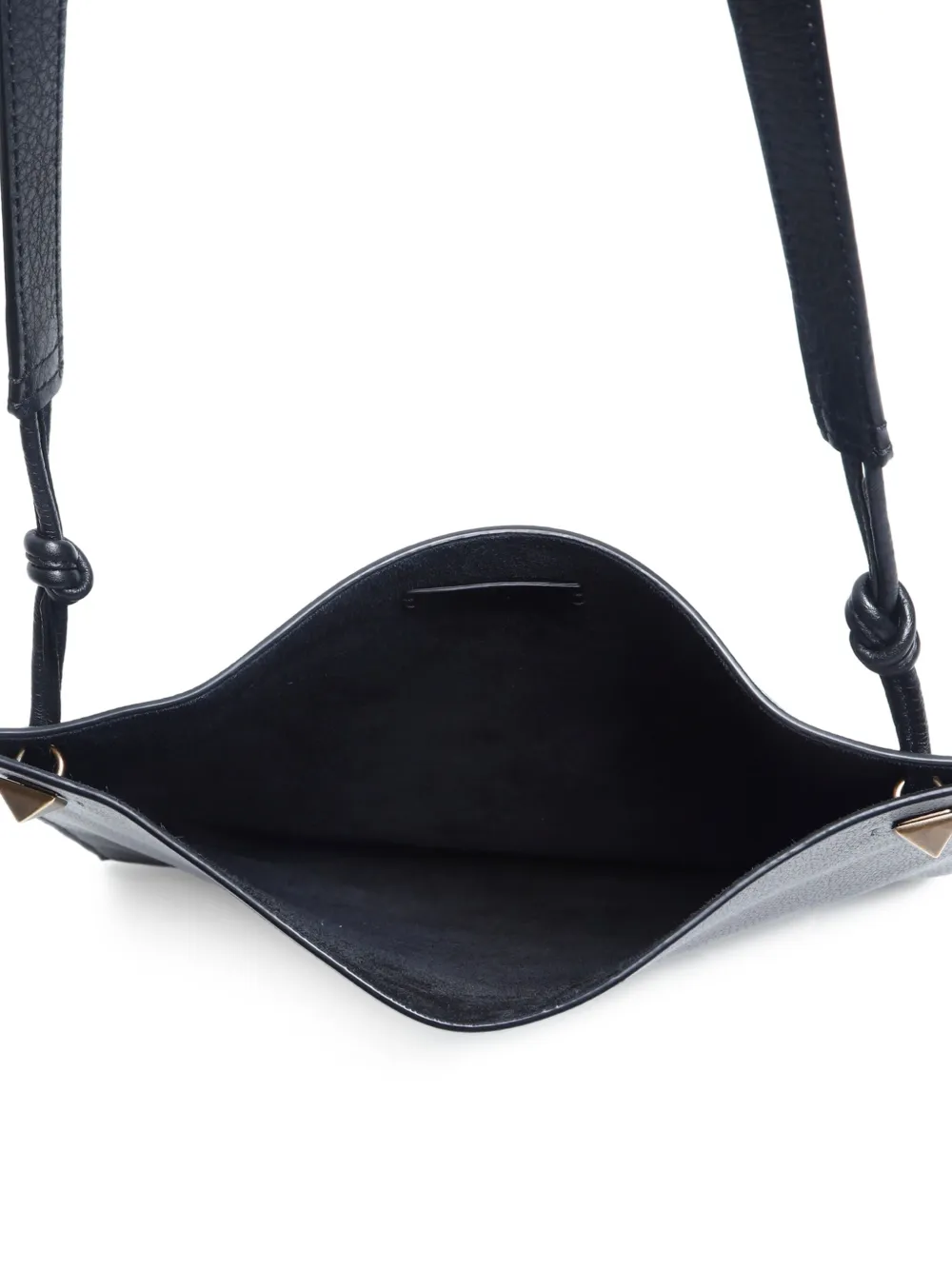 Pre-owned Valentino Garavani 2010 Logo-debossed Shoulder Bag In Black