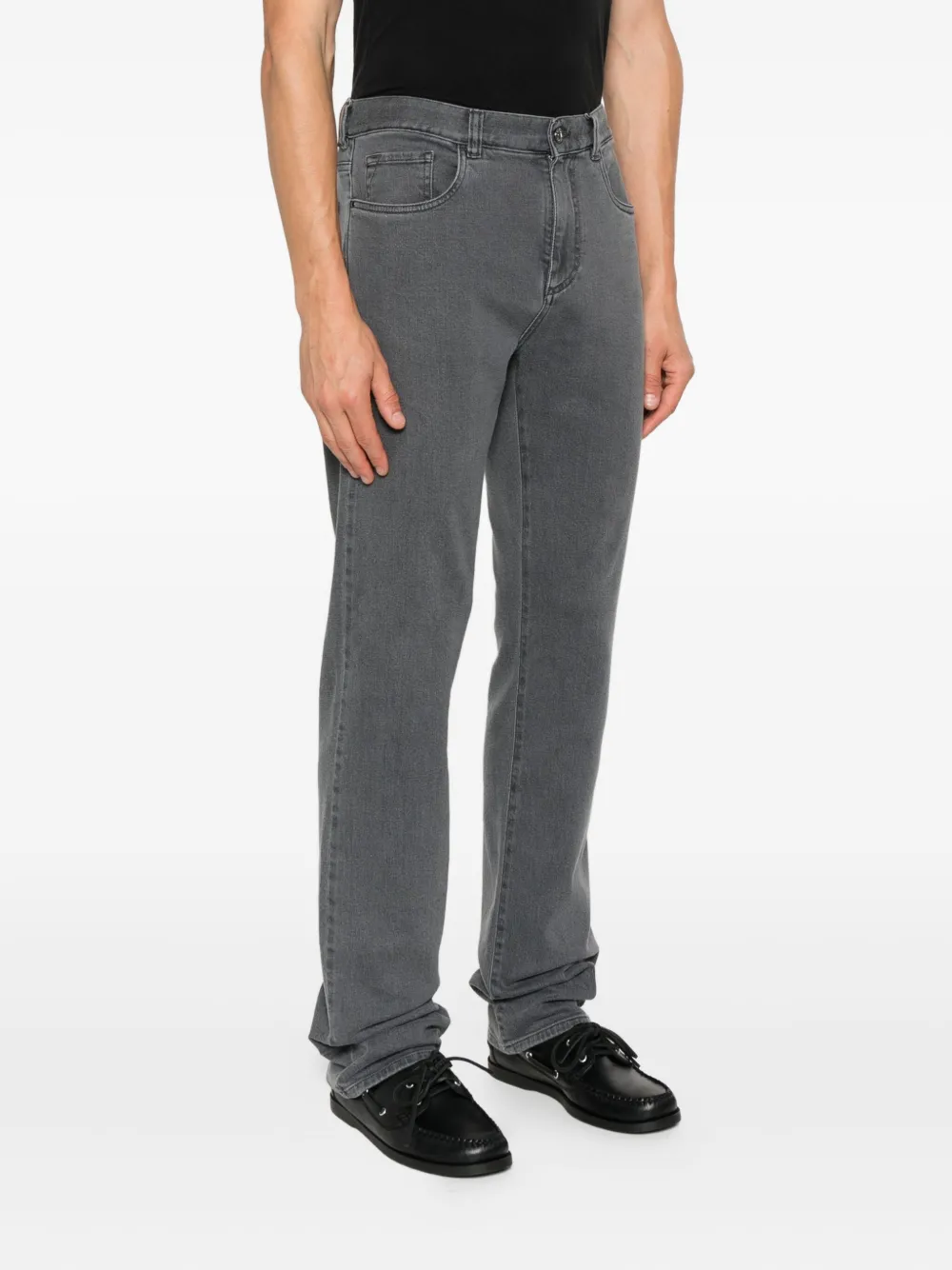 Canali Jeans van katoenblend Grijs
