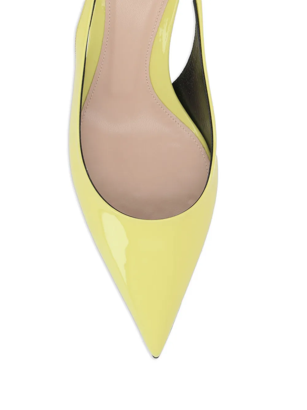 Gucci 45mm Signoria chain-embellished slingback pumps Yellow