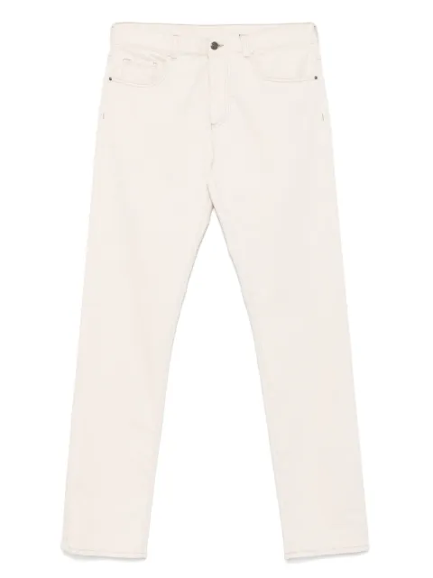 Canali straight-leg cotton-blend jeans
