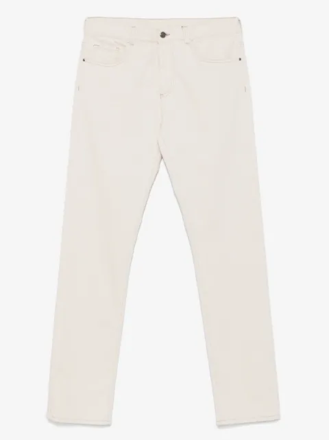 Canali straight-leg cotton-blend jeans