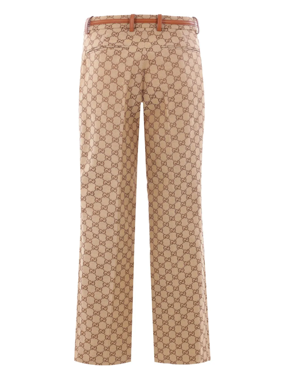 Gucci GG-pattern horsebit trousers Bruin