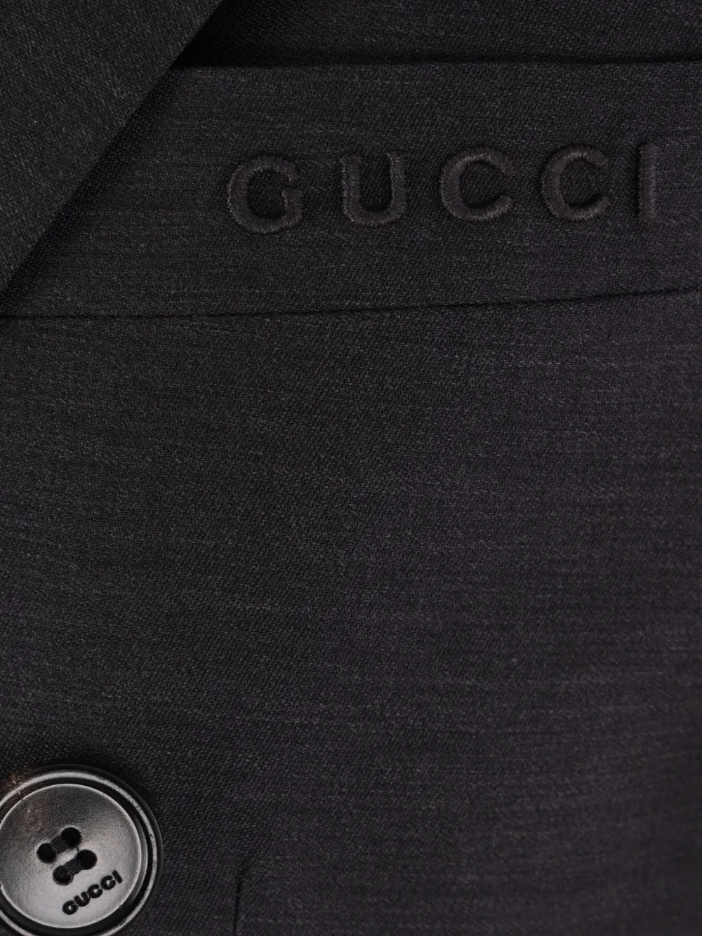 Gucci Wollen blazer met dubbele rij knopen Grijs