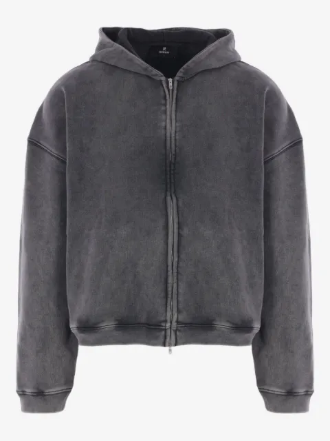 Represent zip-fastening hoodies