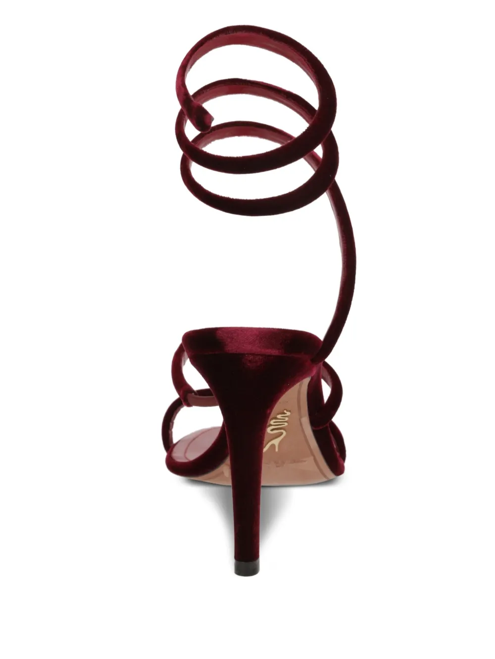 René Caovilla 80mm spiral-strap sandals Red