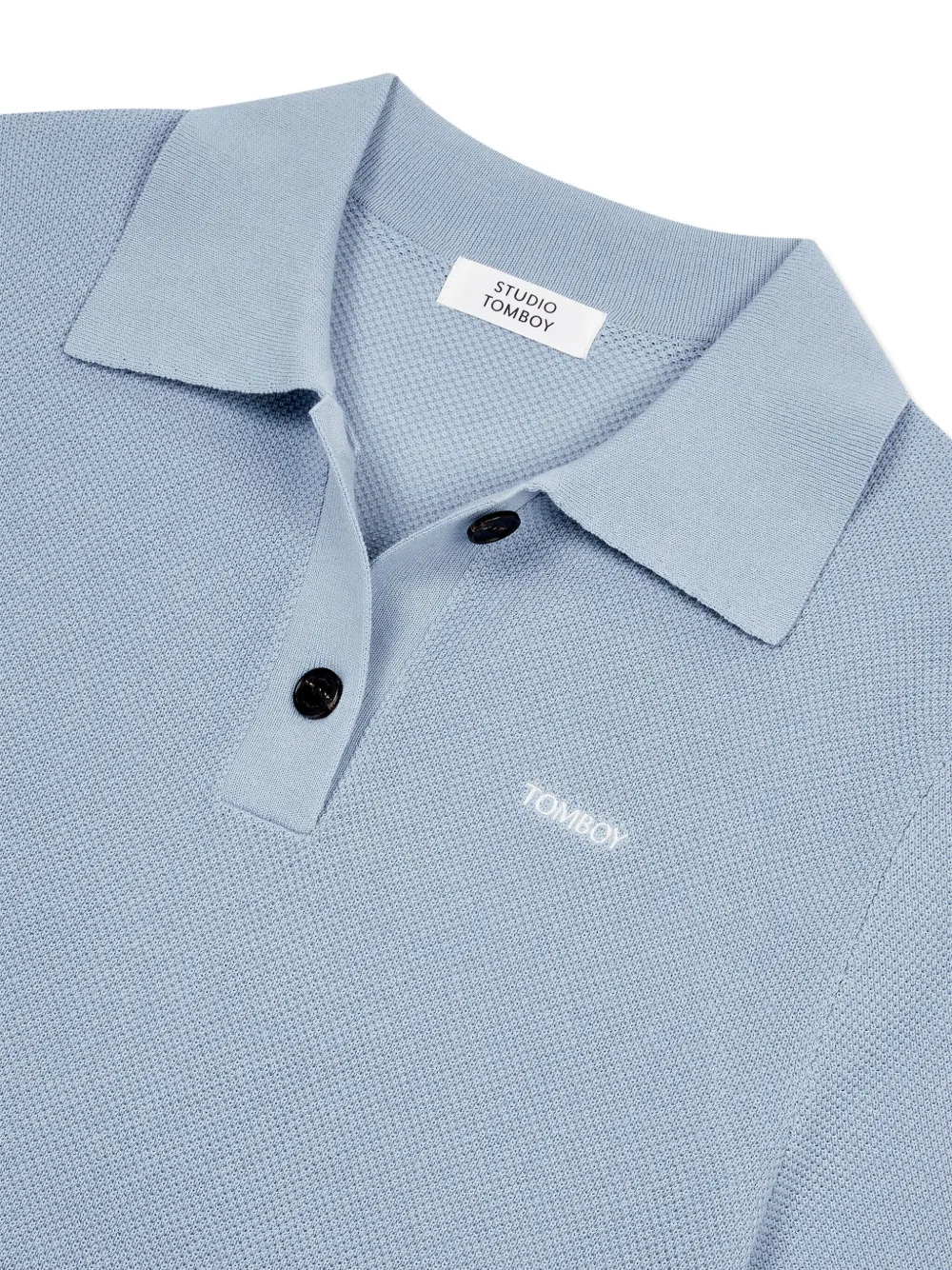 Studio Tomboy Polo-collar Knit Top