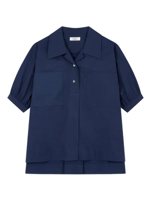 STUDIO TOMBOY puff-sleeve chest-pockets shirt