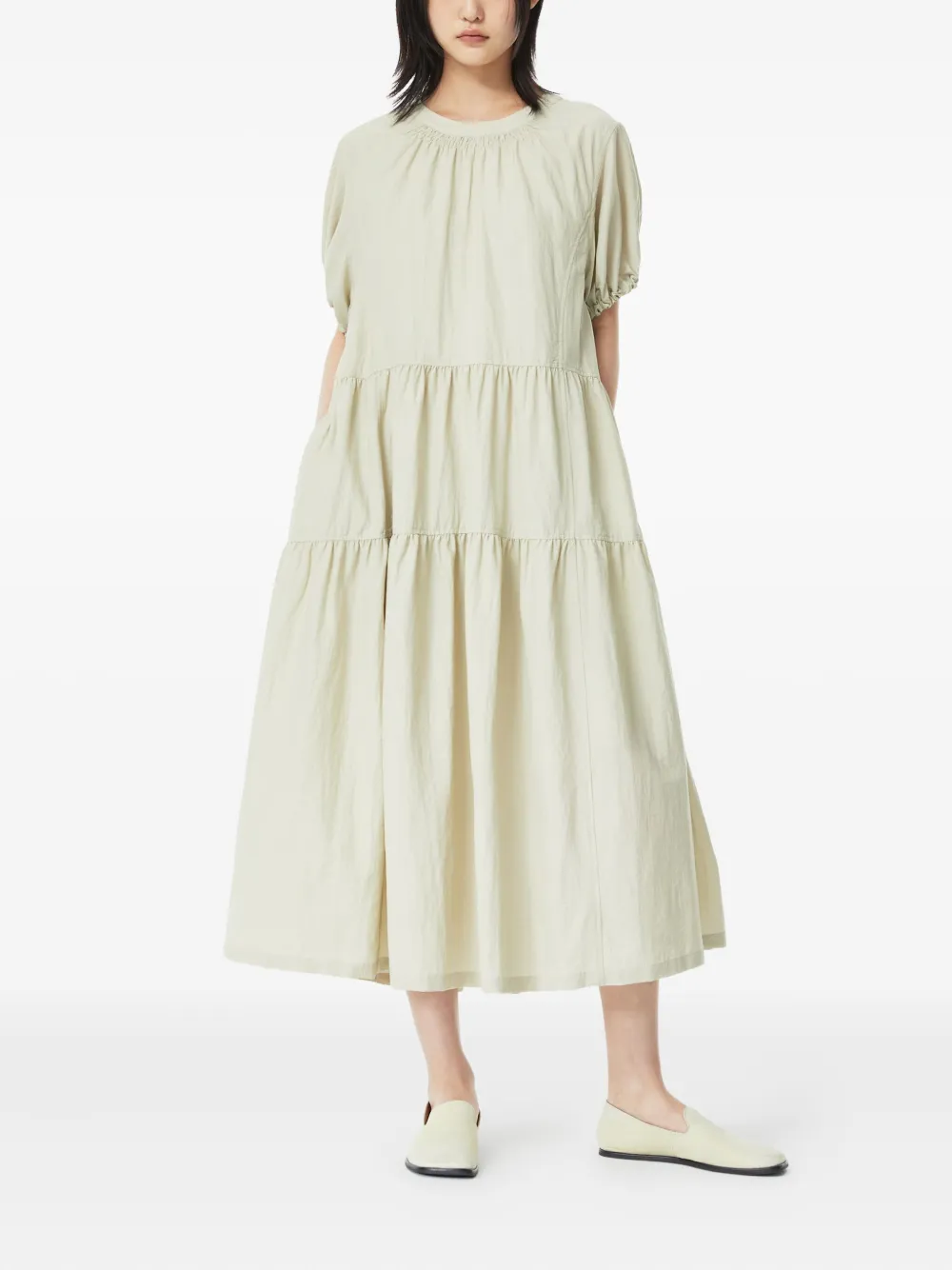 STUDIO TOMBOY Gelaagde midi-jurk Beige