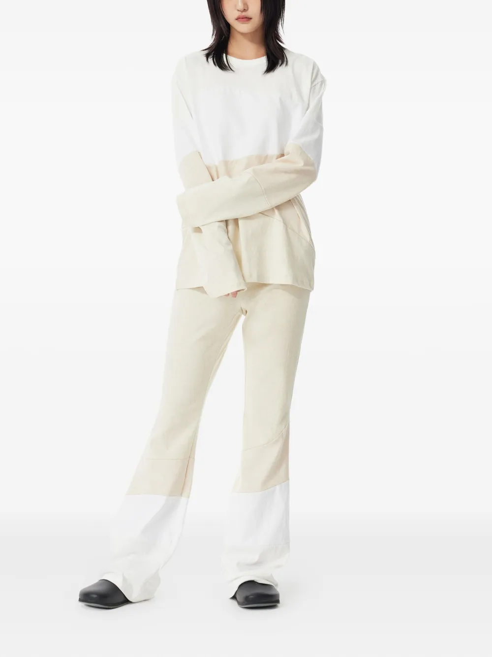 STUDIO TOMBOY Legging met colourblocking - Beige