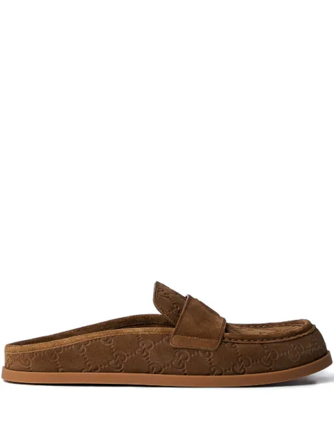 Gucci logo-embossed flat mules