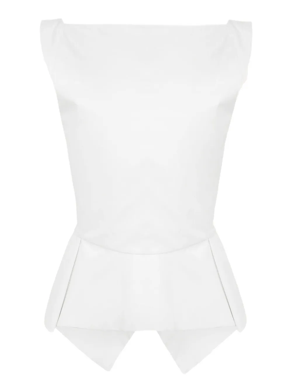 Vivienne Westwood Button-down geplooide top - Wit