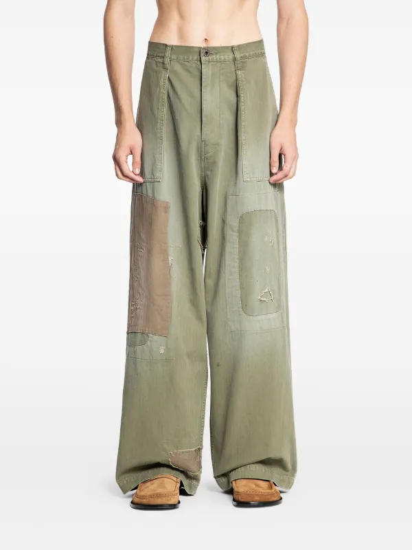 KAPITAL / ボトム/0/コットン/カーキ KAPITAL Fatigue Trousers | Green | FARFETCH