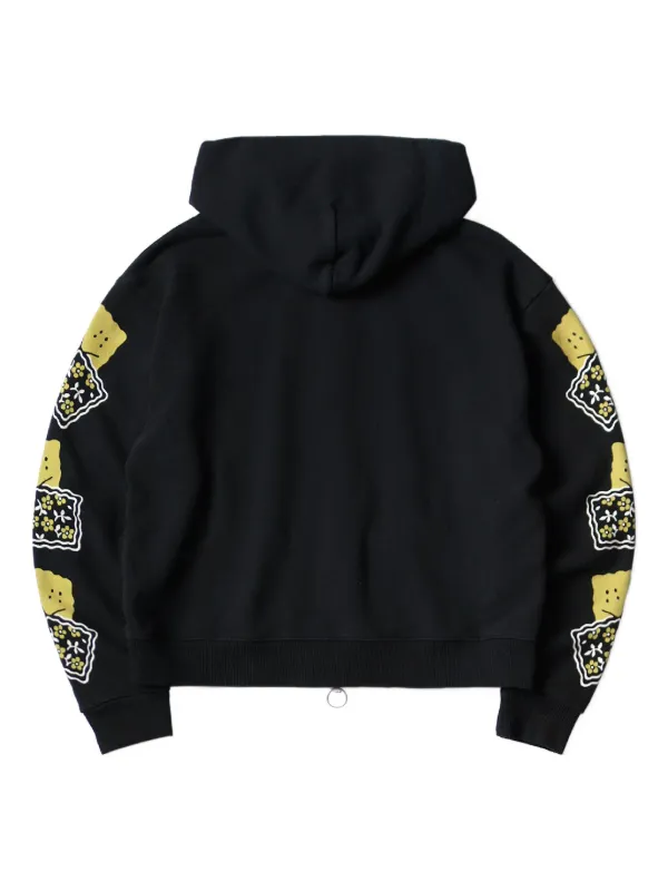 KAPITAL graphic-print zip-fastening Hoodie | Black | FARFETCH