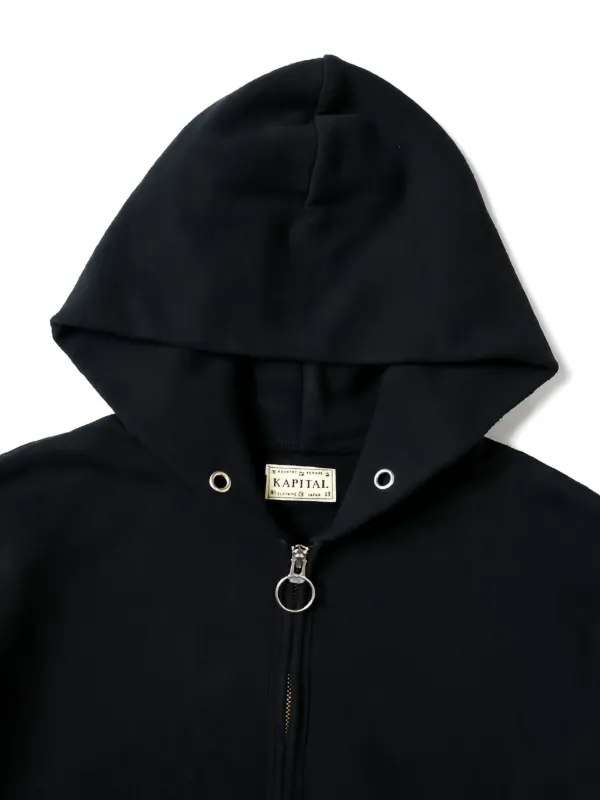 KAPITAL graphic-print zip-fastening Hoodie | Black | FARFETCH