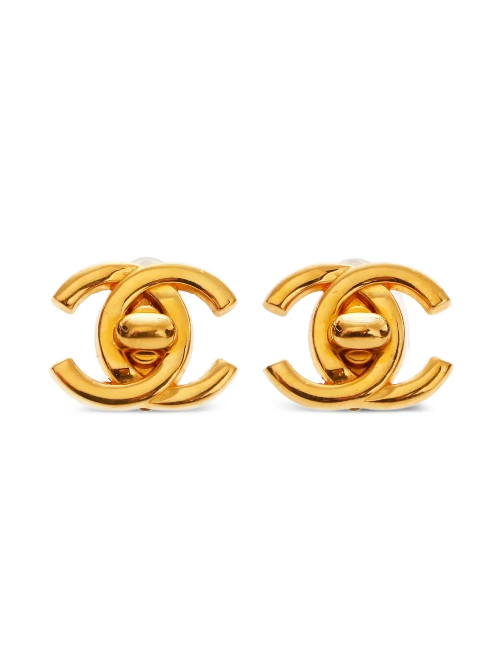 CHANEL Pre-Owned 1995 ココマーク イヤリング - ゴールドトーン CHANEL Pre-Owned 1995 ココマーク イヤリング - ゴールドトーン