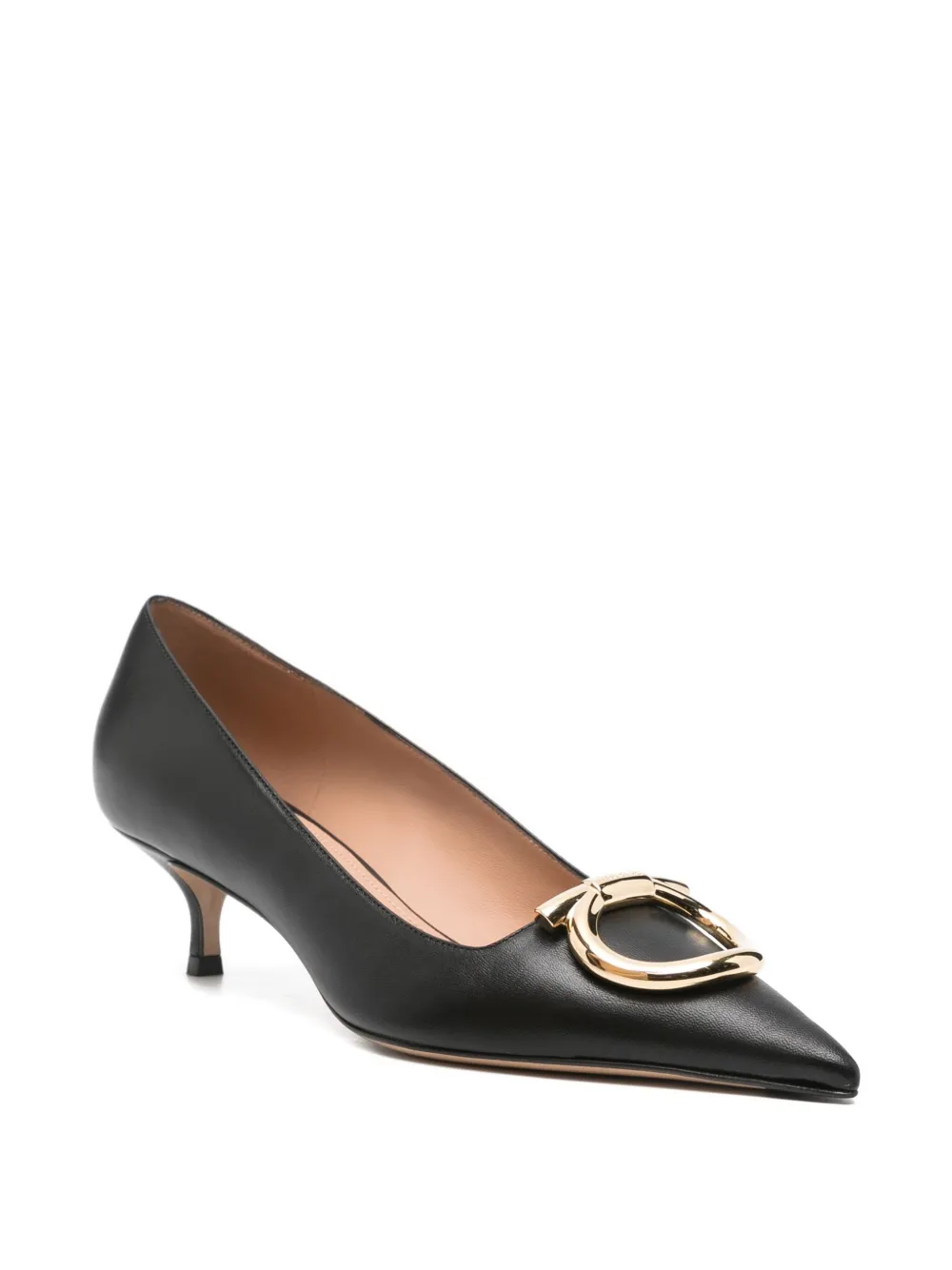 Ferragamo 40 mm Maxi Gancini leren pumps Zwart