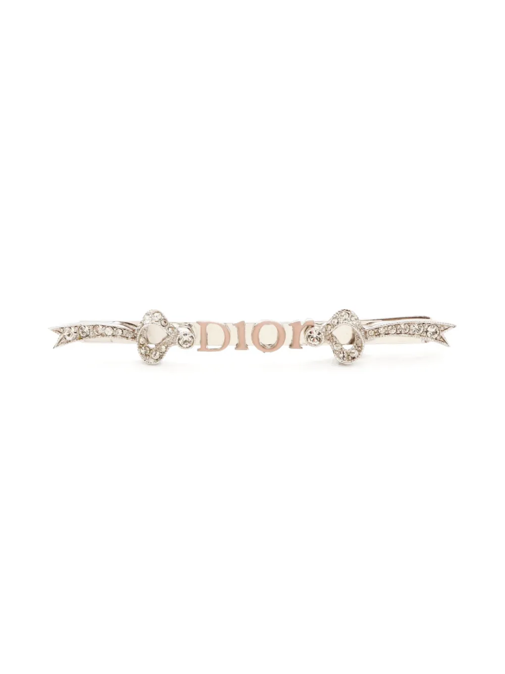 Christian Dior Pre-Owned ビジュートリム ヘアクリップ - シルバートーン Christian Dior Pre-Owned ビジュートリム ヘアクリップ - シルバートーン