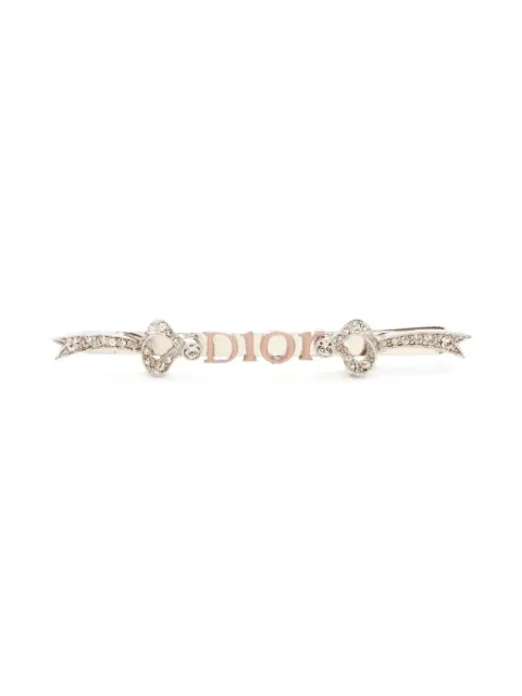 Christian Dior Pre-Owned 크리스털 장식 헤어핀
