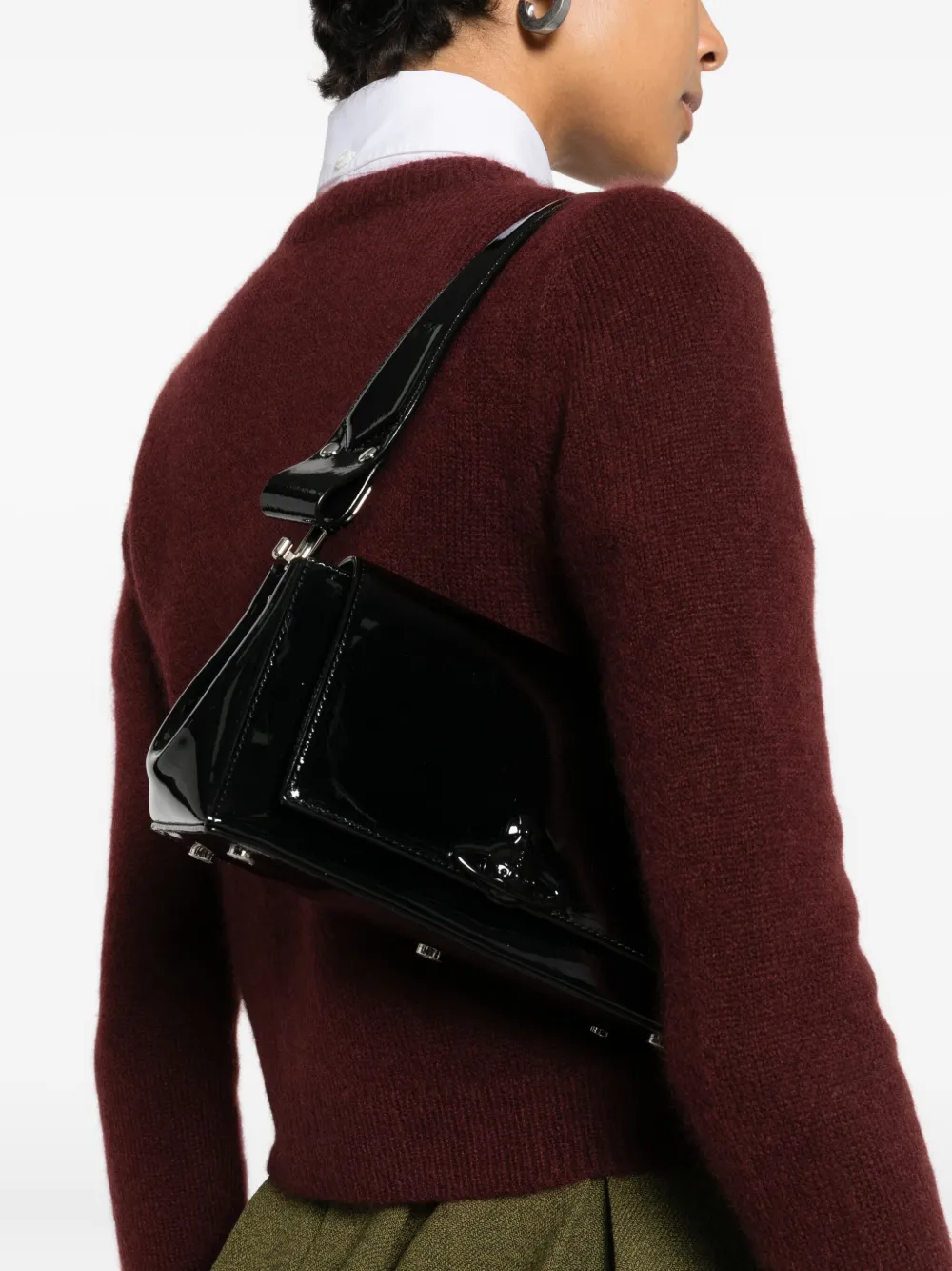 Vivienne Westwood Orb shopper met ketting - Zwart