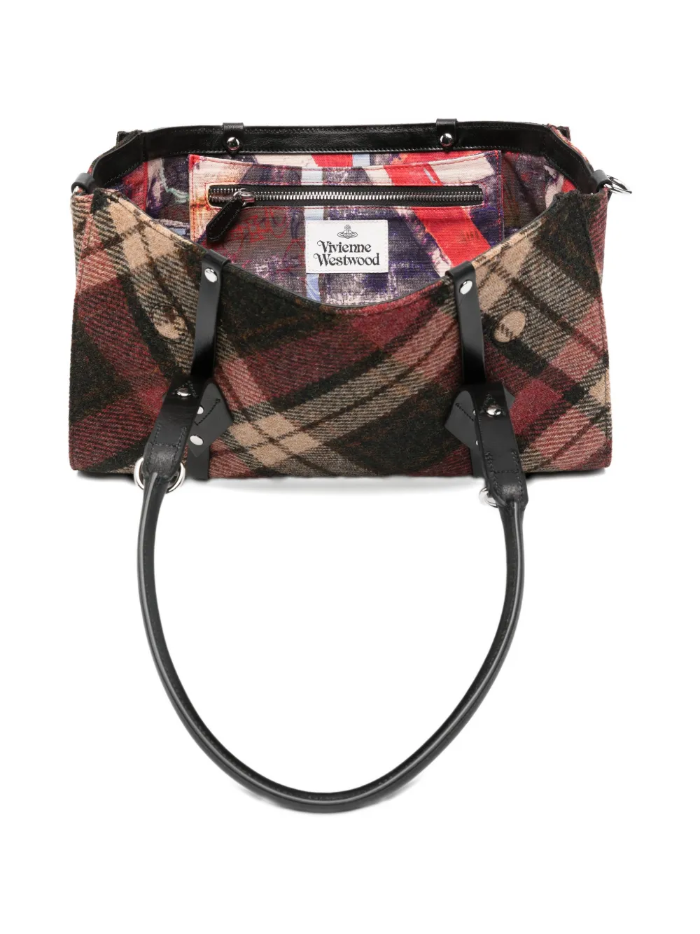 Vivienne Westwood Harris Tweed Check tartan tote bag | Smart Closet
