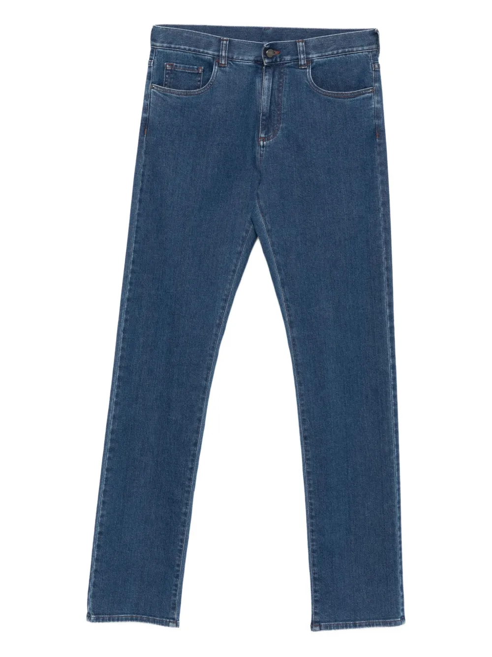 Canali Jeans dritti in misto cotone - Blu