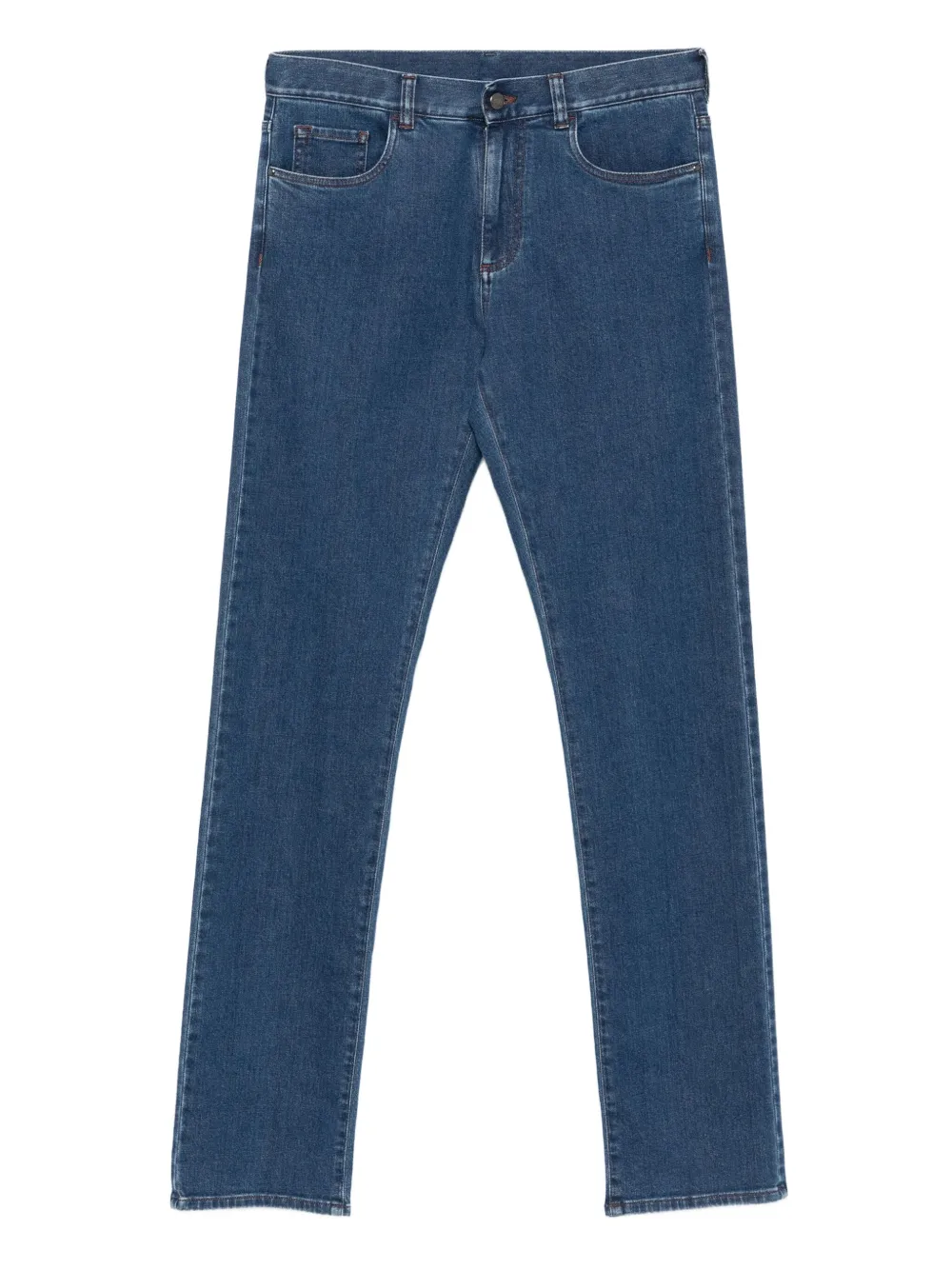 Canali Jeans dritti in misto cotone - Blu