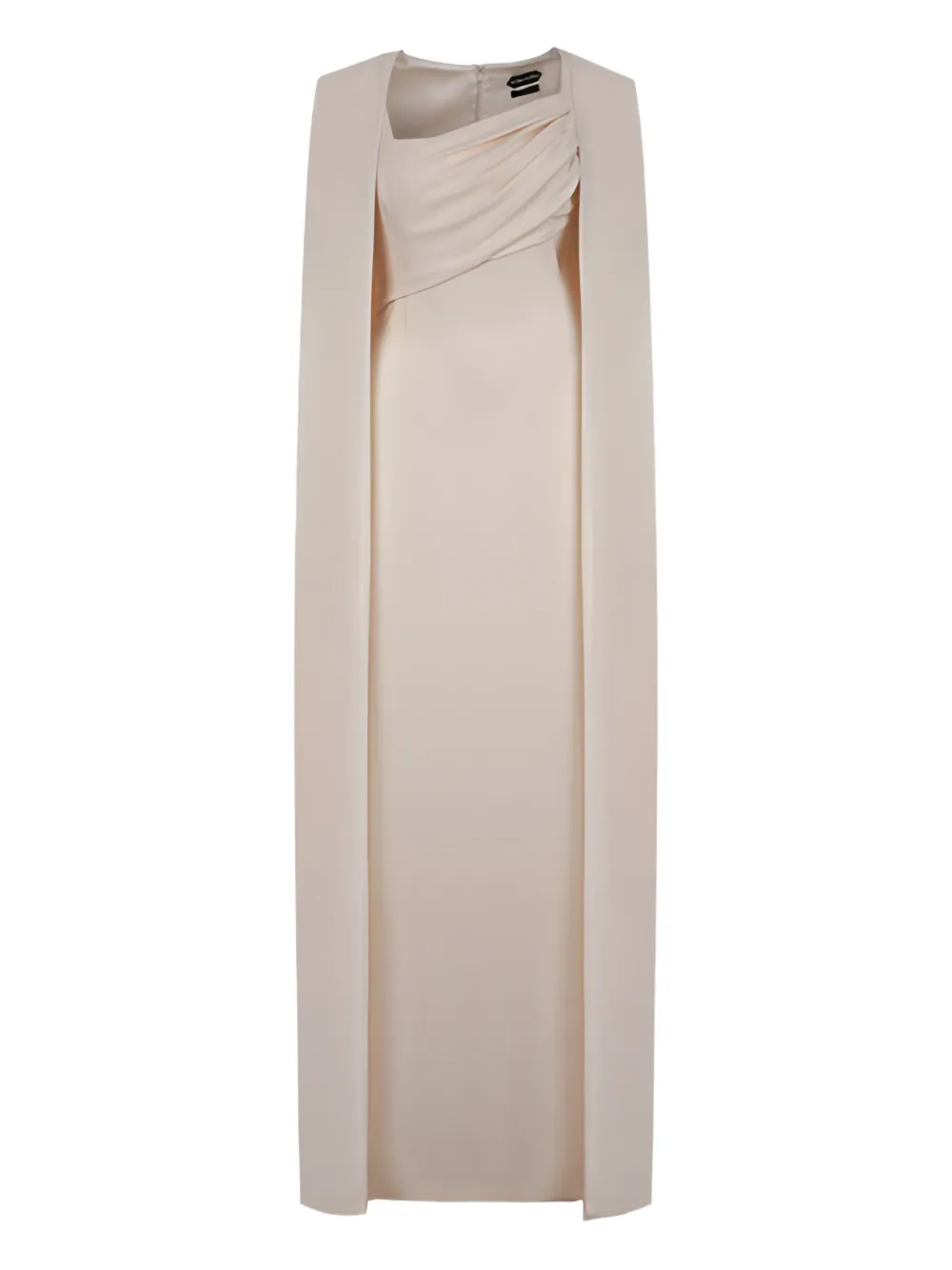 TOM FORD asymmetric drape cape dress | Neutrals | Image 1