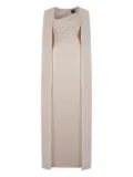 TOM FORD asymmetric drape cape dress - Neutrals