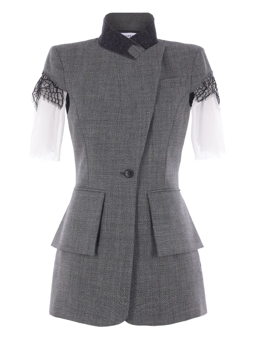 Alexander McQueen short-sleeve blazer | Grey | Image 1