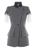 Alexander McQueen short-sleeve blazer - Grey